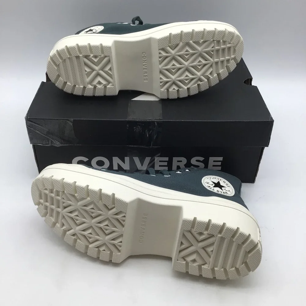 Converse CTAS Lugged Heel Hi Teal Platform Sneakers A10619C‎ Womens Size 8.5 NEW - Picture 5 of 7